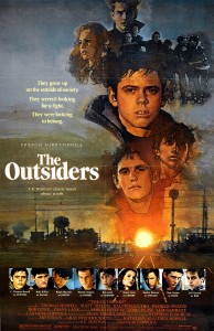 Movie poster for Francis Ford Coppola's film based on S.E. Hinton's novel, The Outsiders